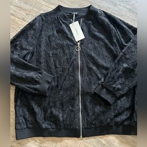 New lace bomber style jacket